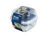 LocknLock TO GO Salad Bowl met toppingtray, sausbeker & bestek, 950 ml, 100% lucht- en waterdichte voorraaddoos, vaatwasser- en magnetronbestendig, BPA-vrij, slakom om mee te nemen