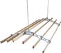 MonsterShop Séchoir suspendu - Étendoir de plafond - Blanc - 1,2m