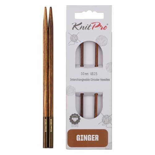 KnitPro K31201 Rondbreinaald, hout, bruin, 3 mm