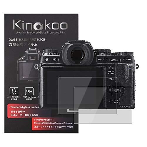 kinokoo Gehard Glasfilm voor fuji X-T1/X-T2 Kristalheldere Film FUJIFILM XT1 XT2 Schermbeschermer Bubble-vrij/antikras (2 stuks)