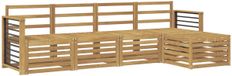 vidaXL Ensemble de canapés d'extérieur 5 pc Blanc Bois d'Acacia Massif