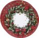 Feeric Christmas Kerst Onderbord/Kaarsenbord - 2 Stuks - 33 cm - Plastique - Kerstkrans Print