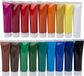 Merkloos Acrylverf tubes - 18 kleuren van 36 ml - knutselmateriaal - Verf op waterbasis