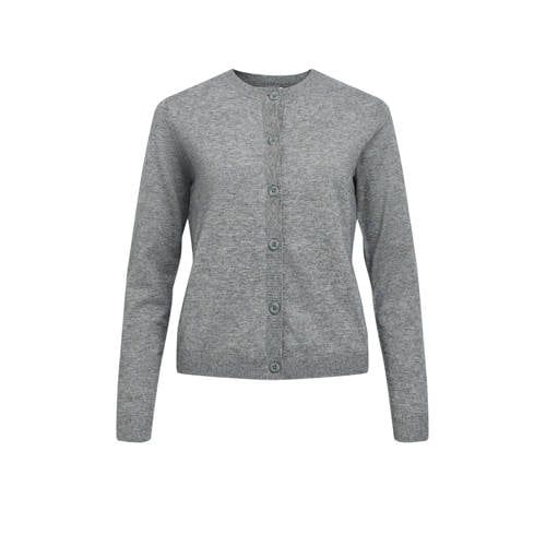 OBJECT OBJTHESS Melange Knit Cardigan - Grey