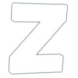 Décopatch AC755Cpack - Lot de 5 supports en papier blanc mâché, Petite lettre Z