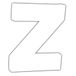 Décopatch AC755Cpack - Lot de 5 supports en papier blanc mâché, Petite lettre Z