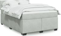 Maison Exclusive - Boxspringbed met matras, lichtgrijs, 140x200 cm, fluweel