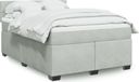 Maison Exclusive - Boxspringbed met matras, lichtgrijs, 140x200 cm, fluweel
