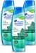 Head & Shoulders 3 x Intense Anti-Roos Shampoo met Pepermunt - 250 ml