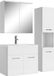 Badplaats Montreal 60 cm – Blanc Laqué – Meuble de salle de bain avec armoire à miroir et armoire latérale