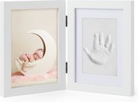 Chuckle – Fotolijst met Baby Hand- & Voetafdruk in Klei – Veilig & Gemakkelijk – Kraamcadeau