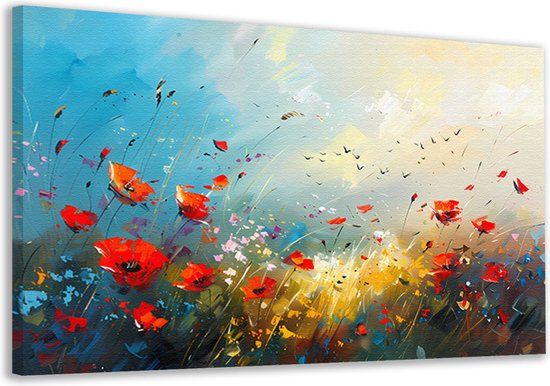 Merkloos / Sans marque Canvas Wall Art - Birds - Floral - Landscape - 60x40cm
