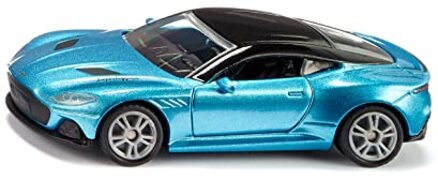 SIKU 1582 Aston Martin DBS Superleggera, speelgoedauto, metaal/plastic, blauw, deuren kunnen open, sportvelgen met rubberen banden