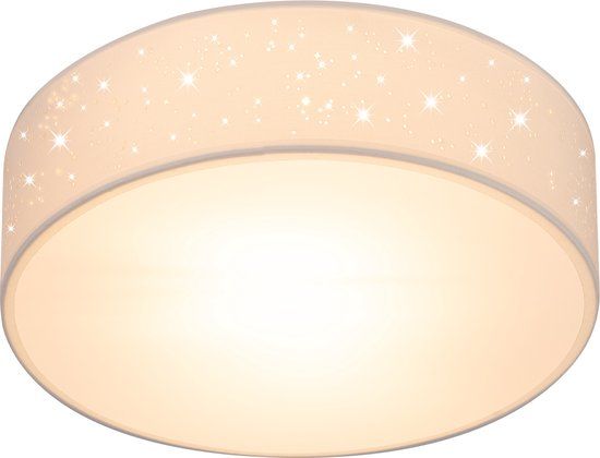 Monzana Plafondlamp Sterrenhemel Rond 38cm 40W Stof - Wit