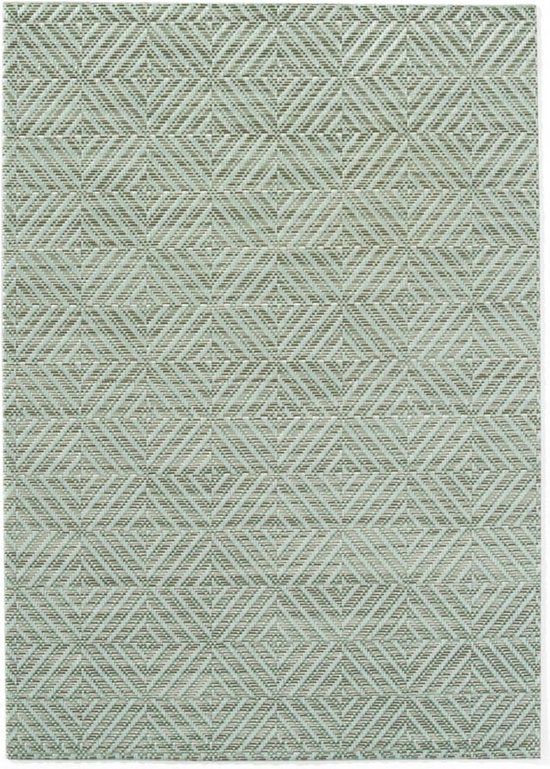 HENDI Set van 6 placemats – geometrisch patroon – antislip – groen – 450x300 mm