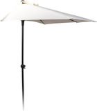 4Goodz parasol murale semi-circulaire diamètre 250 cm - Blanc