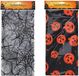 Cepewa Halloween thema tafelkleed - spinnenweb - wit - kunststof - 140 x 270 cm