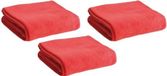 Merkloos Fleece deken/plaid Cosy - Rood - 120 x 150 cm