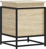vidaXL Opbergbox met deksel 40x40x51,5 cm bewerkt hout sonoma eiken