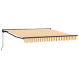 VidaXL Zonnescherm Frame Geel en Wit 300 x 250 cm Polyester