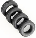 Veroma 1:16 Dieplader Banden Massief rubber 14 mm 4 stuk(s)