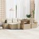 Prolenta Maison Exclusive - Ensemble de canapé de jardin, 7 pièces, en polyrotin beige