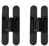 Inf Bol 2-pack verborgen onzichtbare deurscharnieren zwart - 2 scharnieren dragen 40KG - 150x25 3D verstelbaar verborgen scharnier voor houten deuren Black