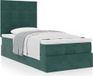 Prolenta Maison Exclusive - Ottoman bedframe met matrassen, donkergrijs, 90x190 cm, fluweel