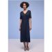 Robe midi avec détail cache-cœur