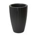 Form Plastic Plantenpot/bloempot Mika - kunststof - zwart - D40 x H58 cm - met binnenpot - rond