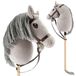 Bieco Hobby Horse Stokpaard Grijs - Maat M, met hoofdstel