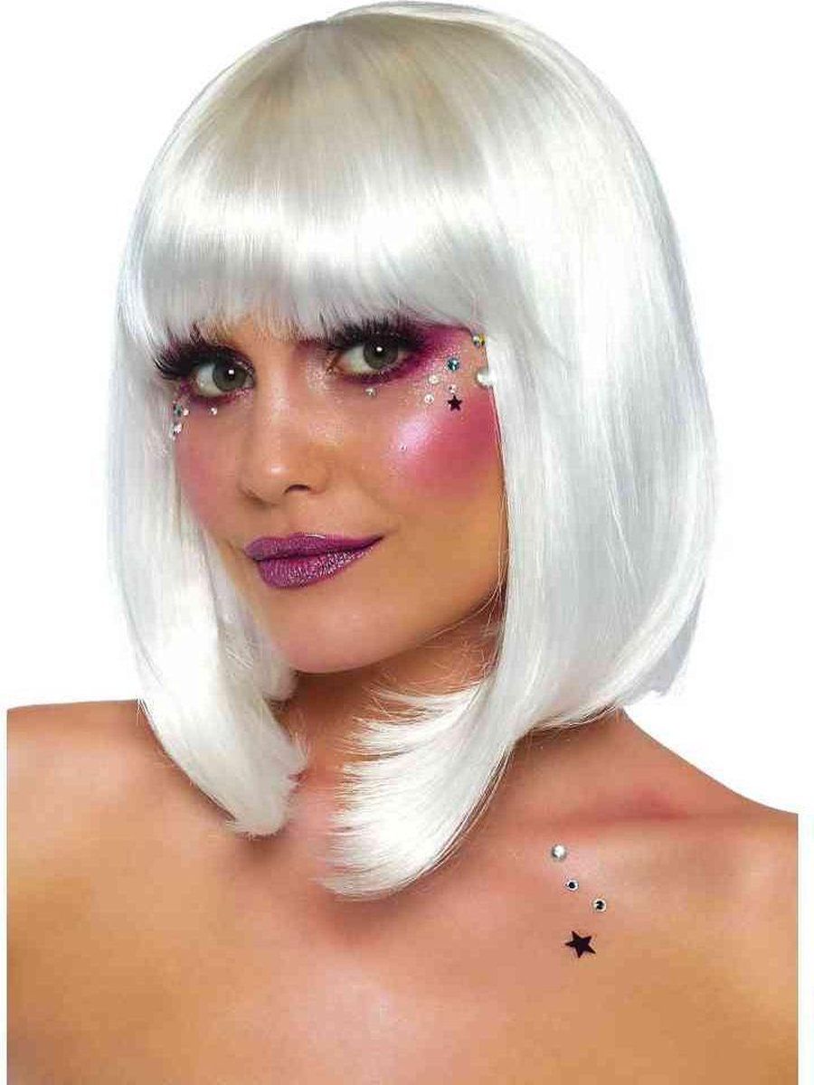 Leg Avenue Pruik Pearl Short Natural Bob UV Wit