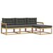 vidaXL - Buiten - bank - set - 4 - st - Wit - en - antracietkleurig - Polyester