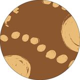 Bonateks Ronde digitaal bedrukte muismat, antislip onderkant, voor kantoor en thuis, diameter: 22 cm