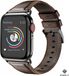 Strap-it Luxe leren band - Donkerbruin - Geschikt voor Apple Watch 38/40/41/42mm
