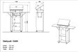 Germania Bureau 70 cm Bruin