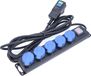 as - Schwabe 38604 prise multiprise avec fiche RCD - IP44 - 230 V - longueur de câble 5 mètres