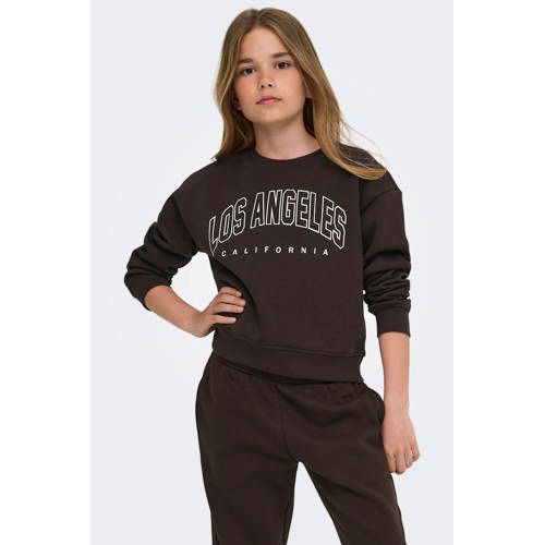 ONLY KIDS ONLY GIRL sweater - donkerbruin