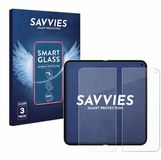 Savvies 3 Stuks Screenprotector - Geschikt voor Google Pixel 10 Pro Fold (Inner display) - Beschermfolie Glas Transparant