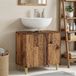 Maison Exclusive - Meuble sous-lavabo DELFT en bois vieilli, 59,5 x 31,5 x 59 cm