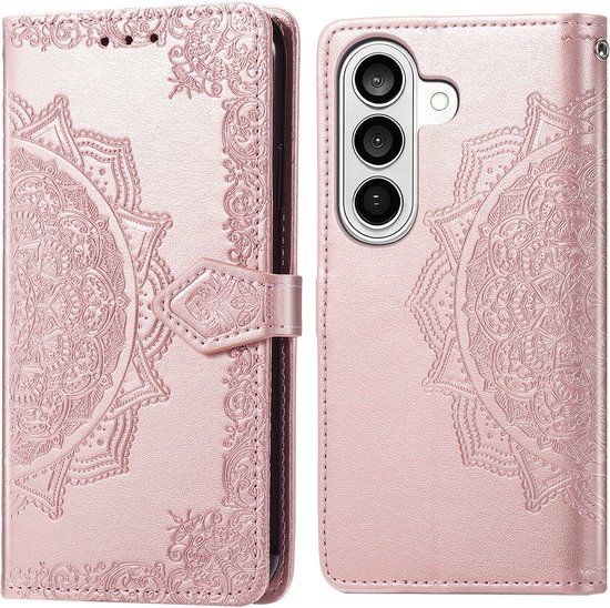 imoshion Hoesje - Geschikt voor Samsung Galaxy S26 - Mandala Bookcase - Rose Gold