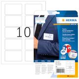 HERMA 4514 naamlabels A4 afneembaar, set van 32 (80 x 50 mm, 640 vellen, acetaatzijde) zelfklevend, bedrukbaar, residu-vrije wijderable naamlabels, 6.400 etiketten voor printer, wit