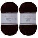 Utopia Crafts Velvet Lux Chenille superzacht, grof garen voor breien en haakgaren, 2 x 100 g (donkerbruin)