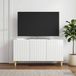 Maison Exclusive Meuble TV exclusif - Dimensions : 99 x 34,5 x 50 cm. Finition : blanc brillant. Matériau : panneaux de particules