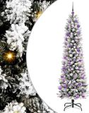 vidaXL Kunstkerstboom Wit 240 cm PVC Metaal Plastic