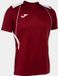 Joma Championship VII T-shirt met korte mouwen voor heren, Bordeaux / White, Polyester