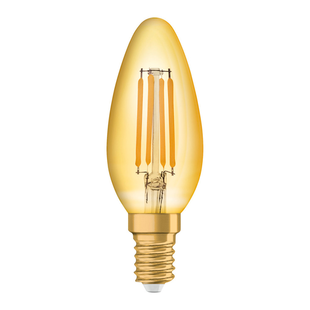 Osram Vintage 1906 LED Classic E14 B 4W 825 Filament Goud | Zeer Warm Wit - Vervangt 35W