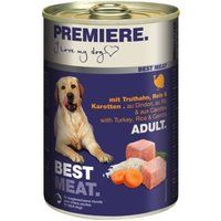 PREMIERE Best Meat natvoer hond, Adult Kalkoen, groente 6x400 g