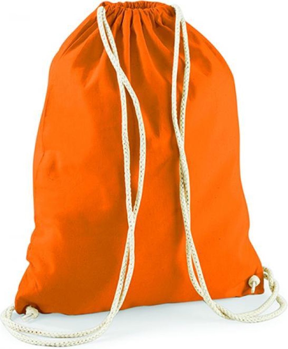 Westford Mill Uniseks Katoen Gymsac - Accessoire Opslag Sportschool Weekendtas - Oranje