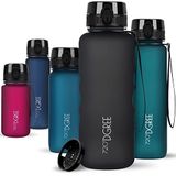 720°DGREE "uberBottle XL" Drinkfles van 1,5 l, met fruitzeef, softTouch, BPA-vrij, lekvrij, XL-waterfles, ideale drinkfles voor sport, gym, wandelen, kamperen, universiteit, yoga of werk
